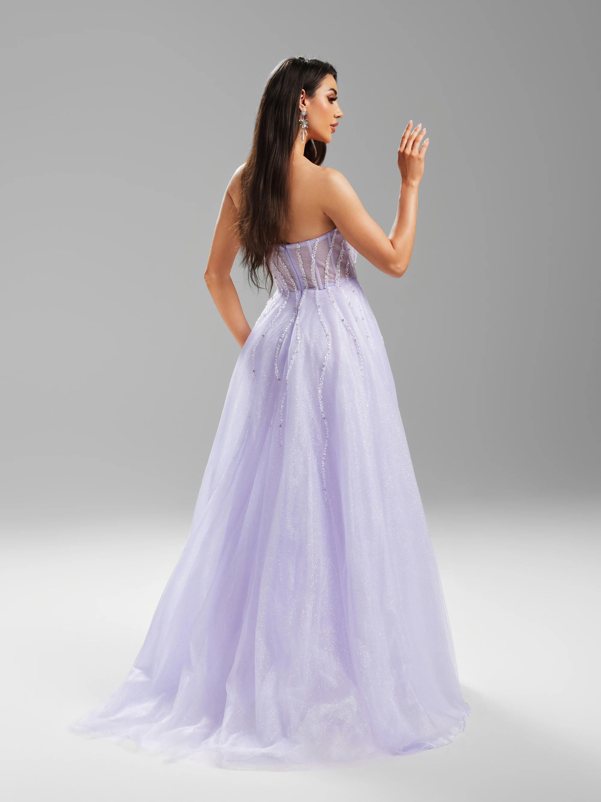 فساتين سهرة طويلة للنساء ، الطيات ذات الكالوب ، فساتين رسمية في دبي ، أرجواني ، حفل زفاف ، بيع الأسهم