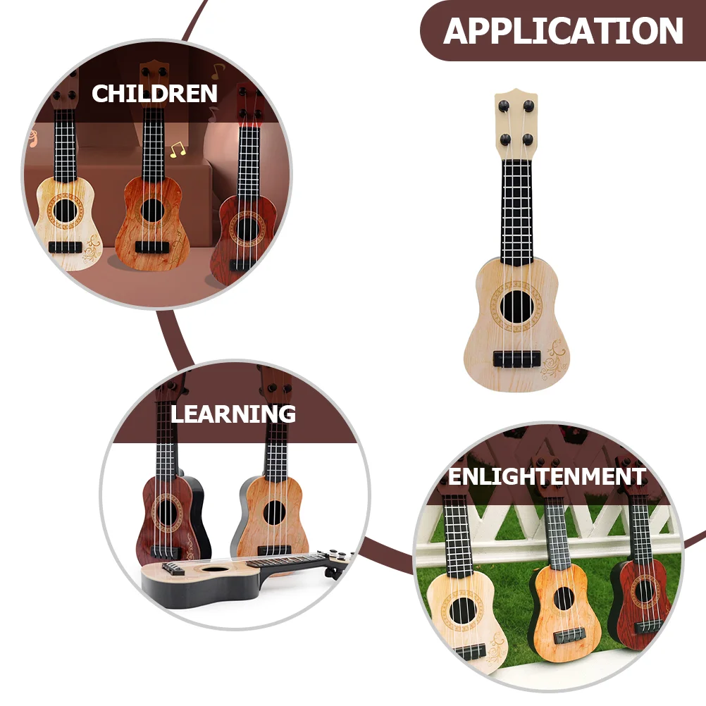 Mini Ukulele Plastic Model Children Toy Playthings Instruments Kids Guitar Musical Girls Toys