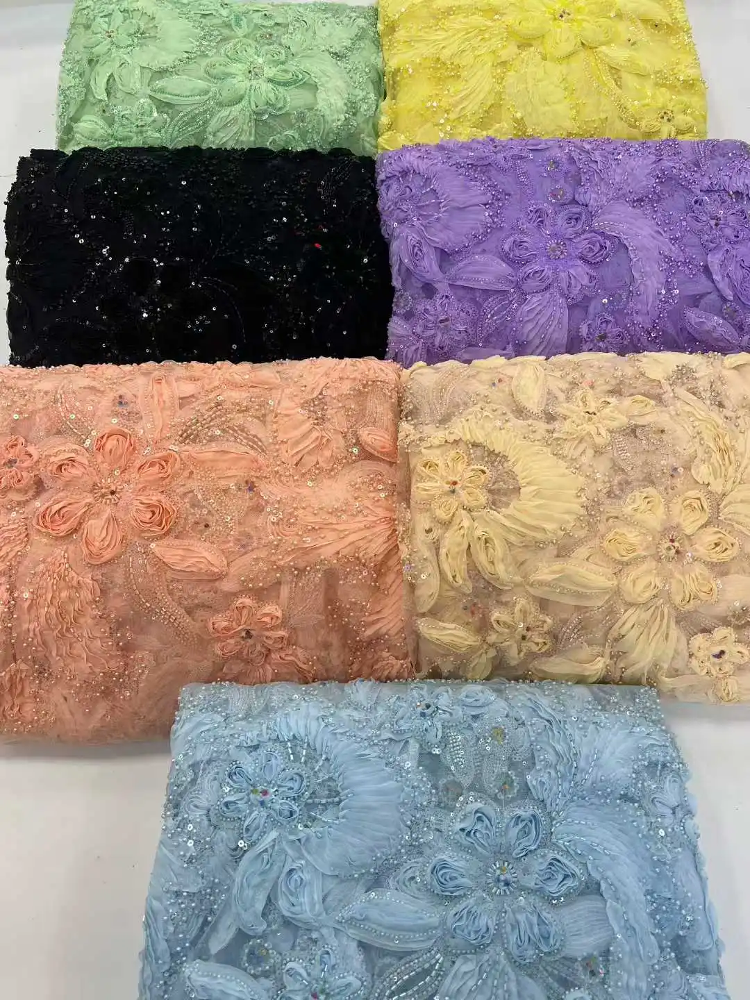 الأفريقي ثلاثية الأبعاد زهرة الدانتيل النسيج الترتر مطرز الدانتيل المواد النيجيري الفرنسية صافي 2026 شمسيّة دانتيل عالية الجودة لفستان الزفاف النساء