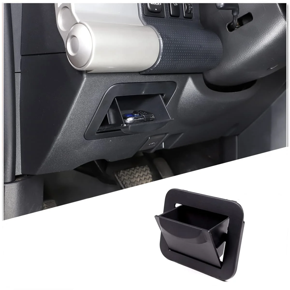 Center Console Fuse Storage Box for Toyota FJ Cruiser 2007-2021, Driver's Seat Fuse Box Coin Container Storage Tray