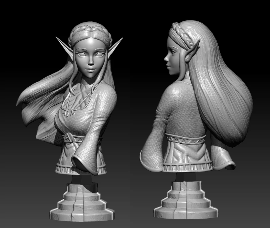 60mm Resin Model Kits Figurine Lovely Girl Bust Figurine Unpainted No Color RW-454