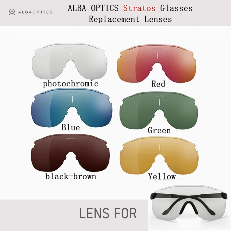 ALBA Stratos lentilles Delta cyclisme lunettes de soleil lunettes lentille remplacée lentille polarisée rouge bleu vert photochromisme