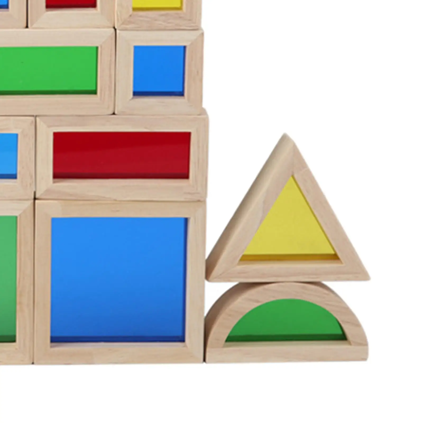 17x juego de apilamiento juguetes de construcción juego de bloques de construcción de madera preescolar colorido niños niñas niños edades 2-4 apilador de arco iris