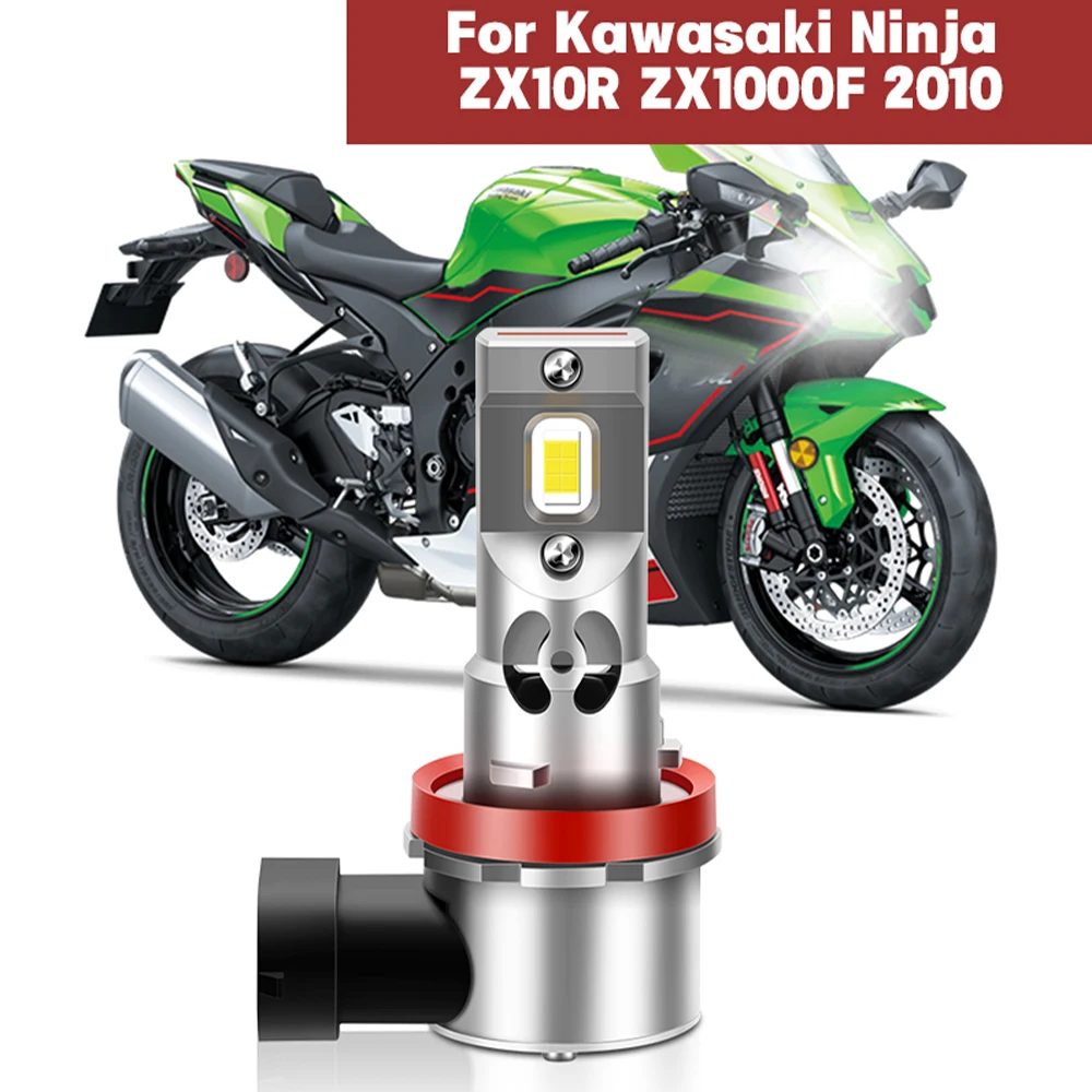 

For Kawasaki Ninja ZX10R ZX1000F 2010 Led Motorcycle Headlight Super Bright Low High Beam Lighting 6000K 12V Motorbike Headlamp