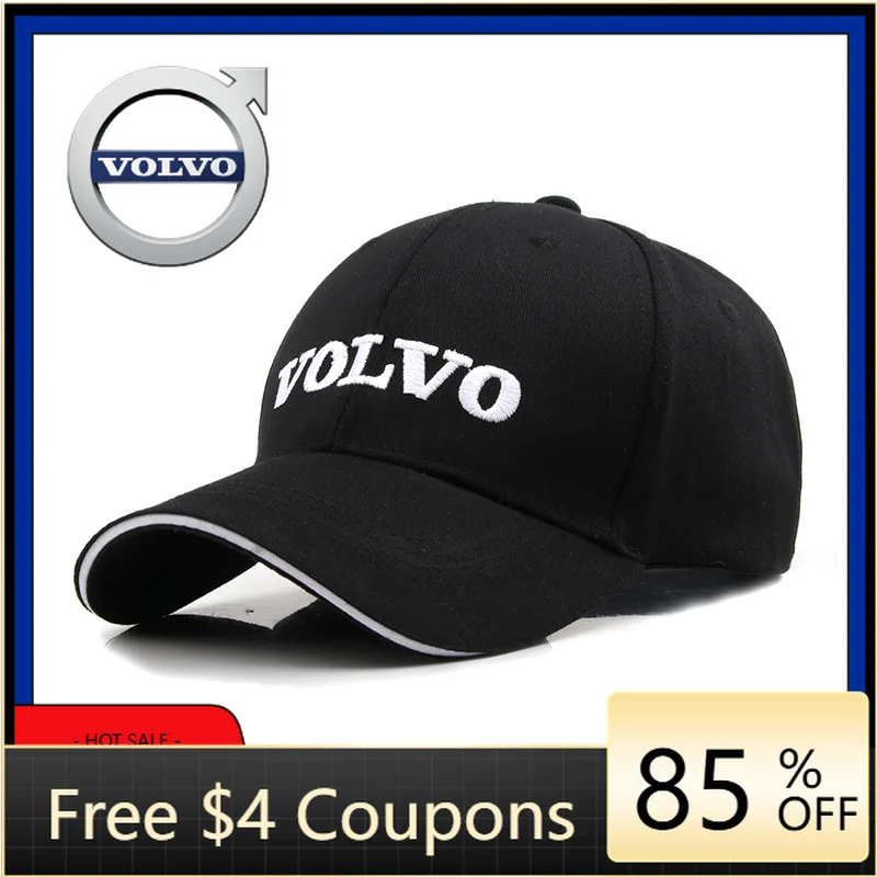 

Wheel Center Caps Fashion Leather Mesh Hat Snapback Trucker Outdoor Sport Running Adjustable Baseball Cap For Volvo XC90 V90 XC6