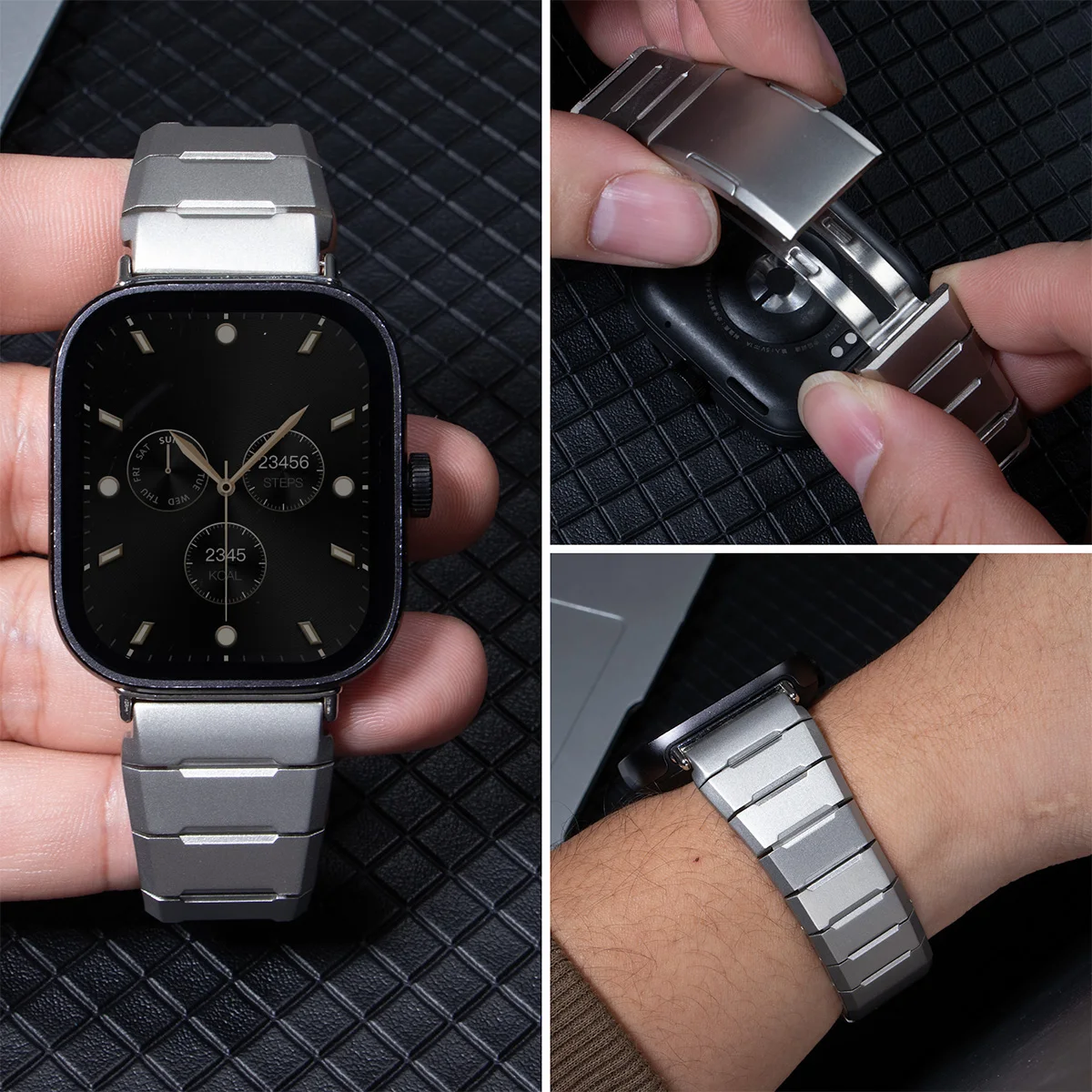 Business Metal Band For Redmi Watch 6/5/4 Stainless Steel Men's Strap For Xiaomi Watch Miband 9/8 pro Adjustable Bracelet