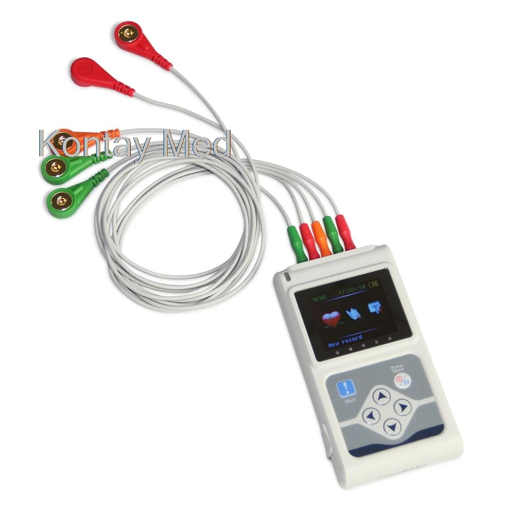 TLC9803 ECG 3 Channel Holter ECG System + PC Software 24 Hours Recorder Dynamic 3-lead ECG Systems