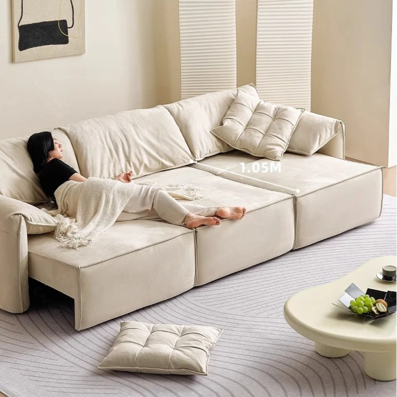 أريكة كهربائية فاخرة حديثة باللون البيج بتصميم Loveseat صالات كبيرة الحجم كرسي كرسي النائم مصمم أثاث Woonkamerbanken
