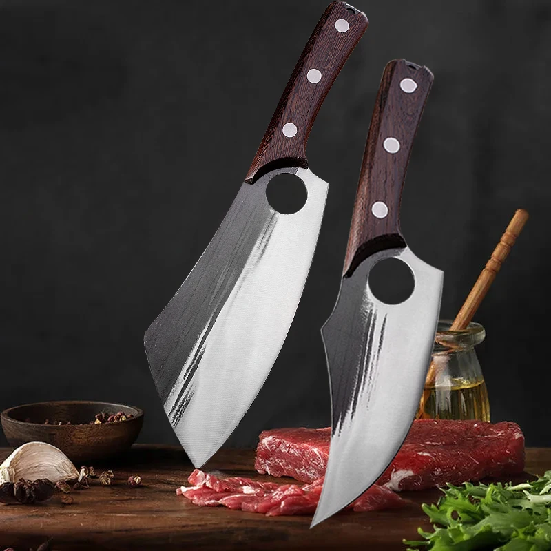 

Forged Butcher Kitchen Cleaver Chef Cutting Tools Bone Chicken Chopping Knives Razor Sharp Fruit Fish Cooking Boning Knife