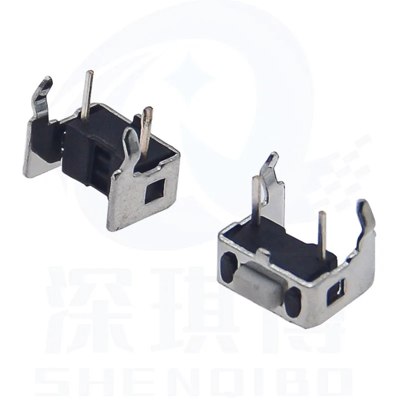 10PCS 3x6x4.3mm/5mm Tact Switch with Bracket Horizontal 2-Pin & Vertical Side-Press Type High Temperature Resistant Micro Switch