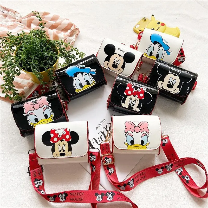 Girls Messenger Bags 2022 New Disney Brand Fashion Trend Small Bags Children Cute Donald Duck Cartoon One Shoulder Bags Boys