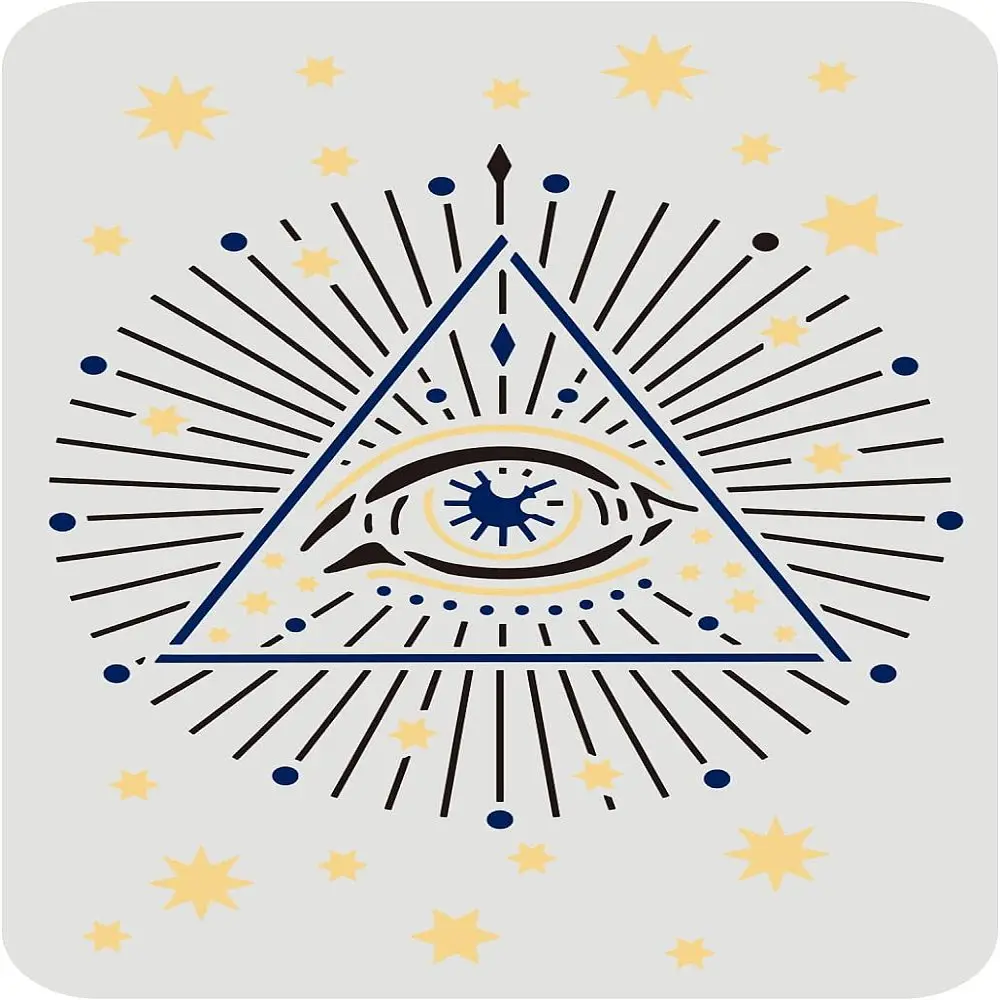 1 قطعة الاستنسل 29.7x21 سنتيمتر مثلث نجوم نمط الاستنسل البلاستيك اللوحة الاستنسل قابلة لإعادة الاستخدام نجوم قالب ديكور للرسم