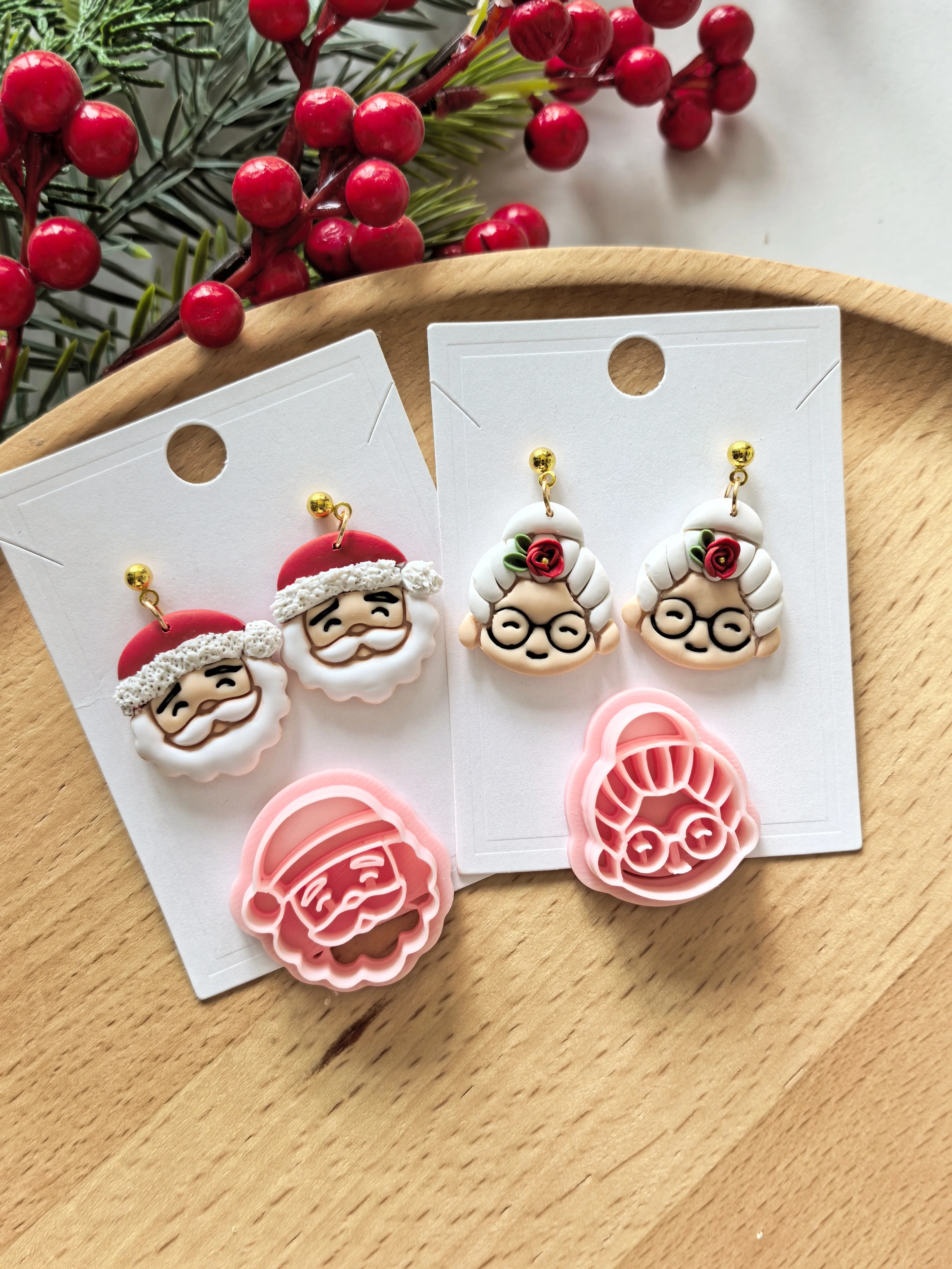 

Father Christmas Series Polymer Clay Cutter Clay Cutting Molds DIY Earrings Jewelr Making Hand Tools Soft Clay Tools Set