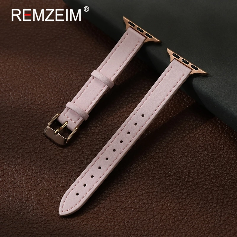 

Cute girl's Leather Watch Strap for Apple Watch Bands 1-10 SE Ultra Strap for Iwatch 49/46/45/44/42/41/40/38mm Belt