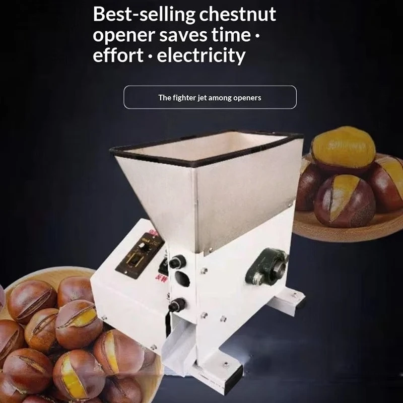 Adjustable Commercial Automatic Chestnut Opening Machine, Sugar Roasted Chestnut Scoring Equipment for Nut Stores