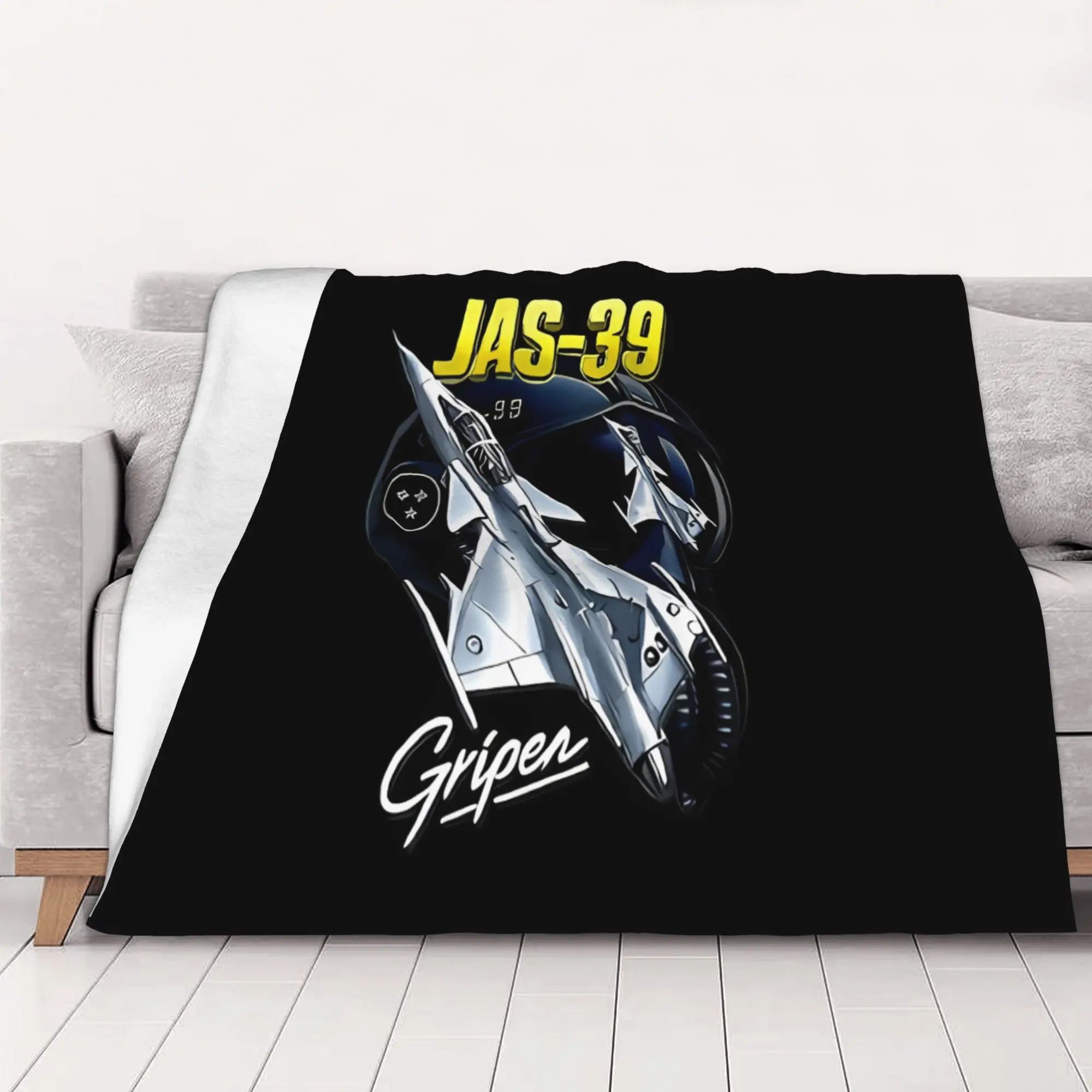 1PC JAS Military Aircraft Pilot Gripen Fighter home room decorations Winter Blankets for Adults Bedding Home Interior Sofa Knee