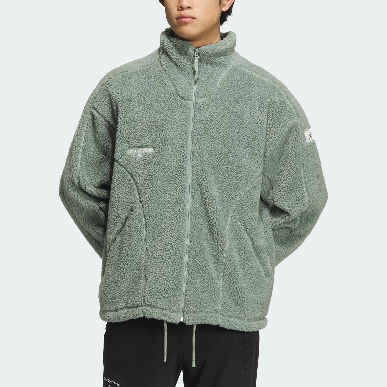 

Adidas genuine genuine New Men's and Women's Fashion Simple Warm Stand Collar Jacket IQ1368