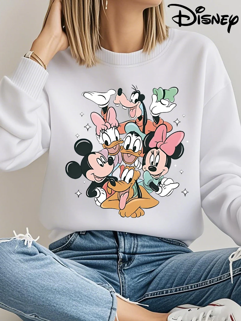 سترة ديزني كاجوال ستايل ديزني، طباعة بنمط شخصيات الموظفين، سترة نسائية كاجوال عصرية للخريف والشتاء #3