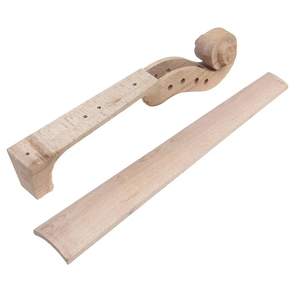 4/4 Fingerboard for Making Violin Hand-carved Maple Neck with Fretboard