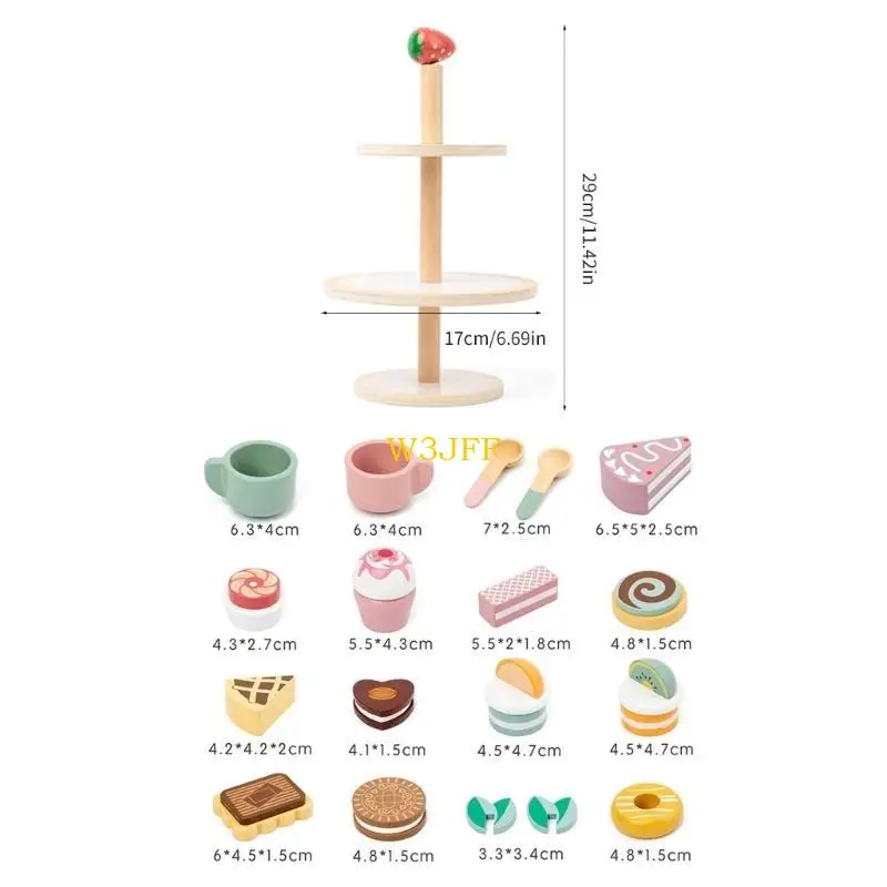 W3JF Kitchen Afternoon Tea Party doet alsof speel speelgoed rollenspel speelgoed voor kind educatief