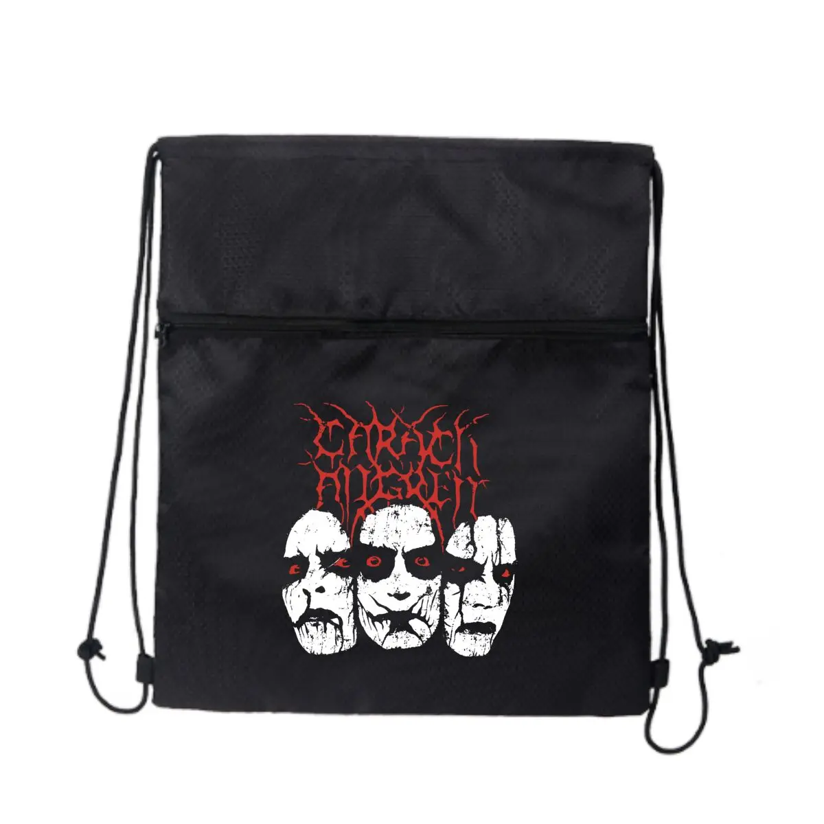 

Carnifex Logo Design Уличная сумка на молнии на шнурке: смелые принты в городском стиле