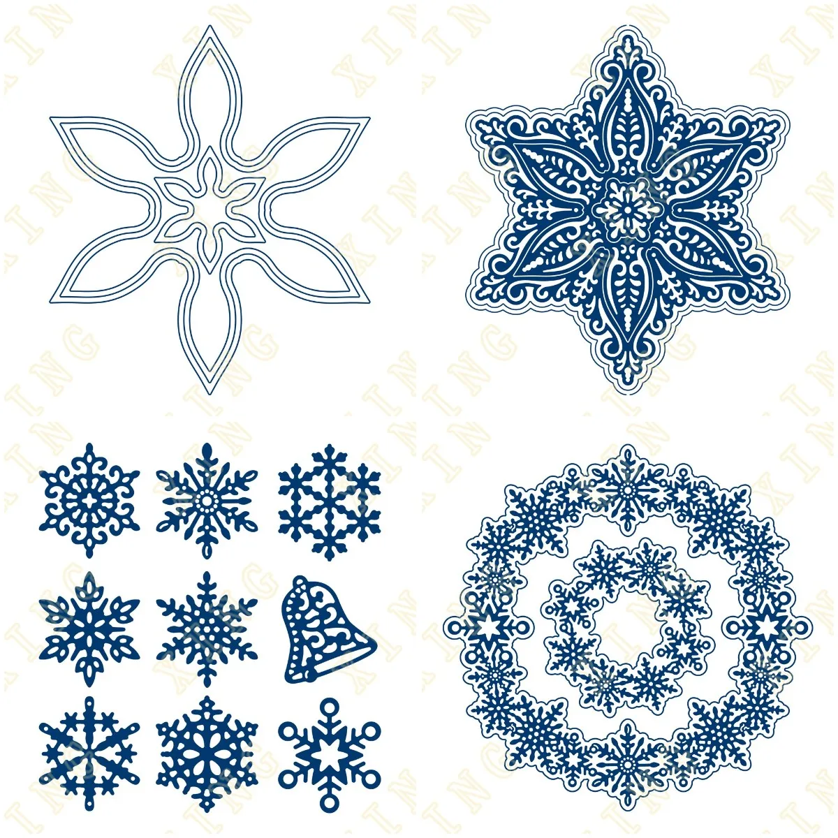 

Frozen Kisses Snowflake Metal Cutting Dies Craft Embossing Make Paper Greeting Card Making Template DIY Handmade New Arrival