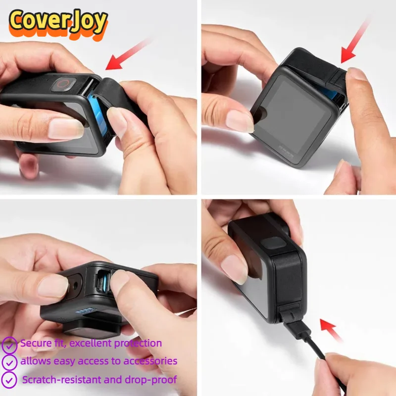 CoverJoy Battery Door for GoPro Hero 9-12 Replacement Rechargeable Side Cover Waterproof Camera Accessories