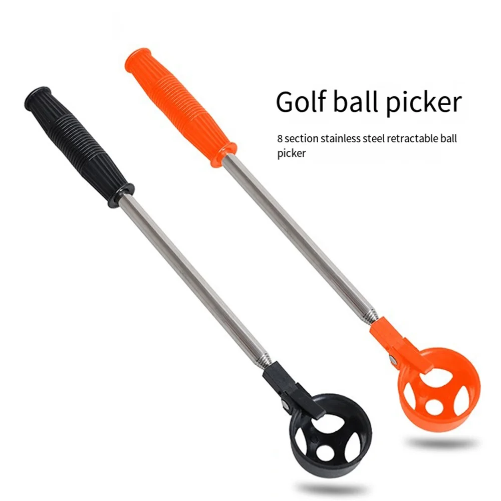 

Golf Ball Retriever 8 Section Stainless Steel Water Telescopic Portable Ball Picker Pick Up Grabber Extandable Golf Training Aid