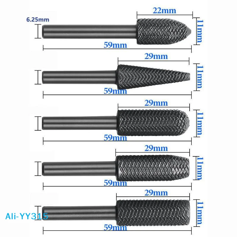 

【Y】Набор из 5 высококачественных насадок для фрезерного станка – высокоскоростная резка, резьба по дереву, роторные напильники-фрезы для деревообработки, столярных работ, гравировки
