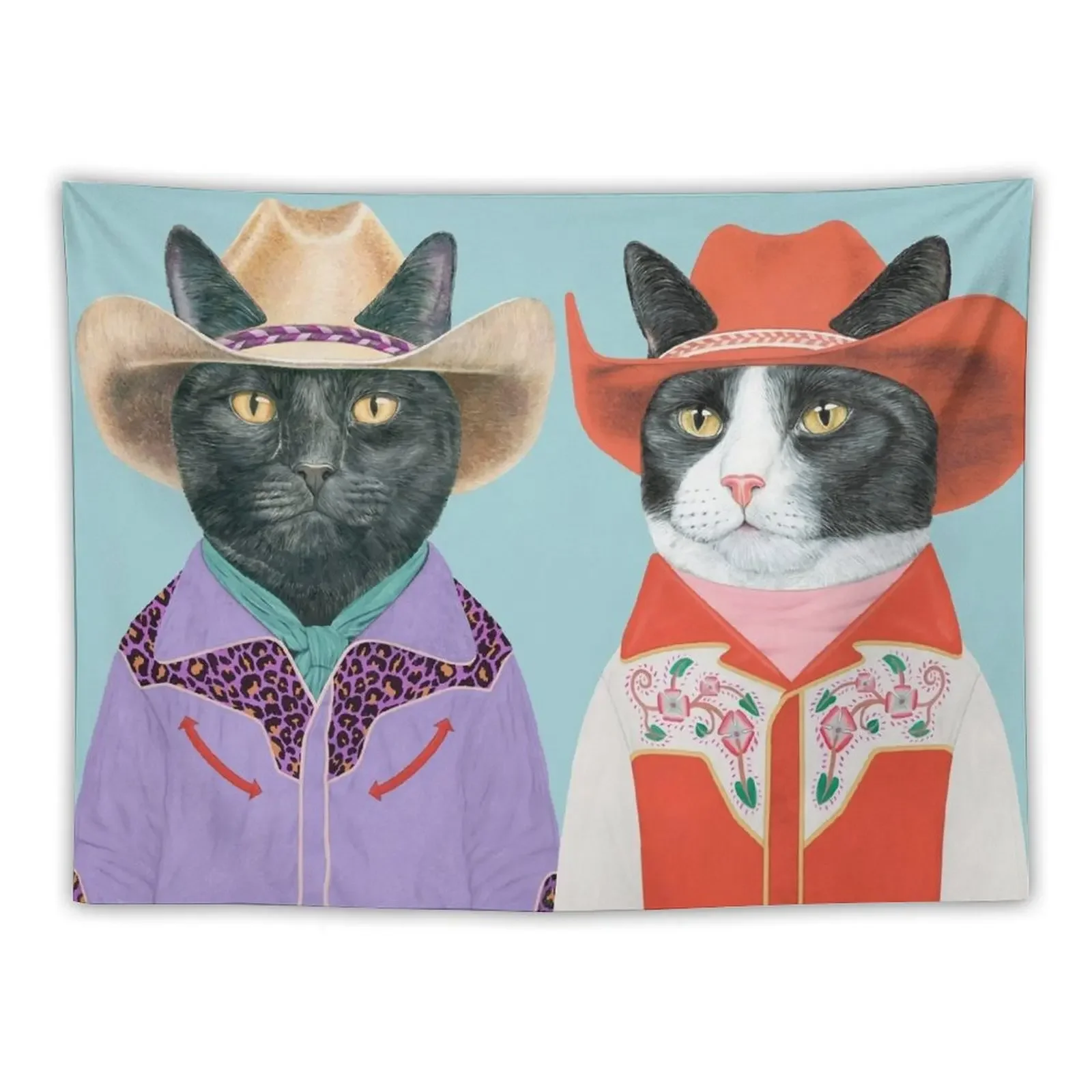 

Carnival Cats - Black Cat & Tuxedo Cat Tapestry Room Decorations Aesthetic Bedroom Decor Tapestry