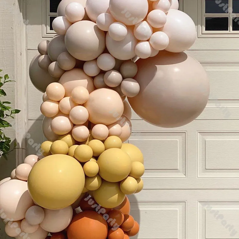 

Doubled Balloon Baby Shower Decoration Country Wedding Terracotta Blush Nude Orange Blue Beige Matt Balloon Garland 5/10/12/18in