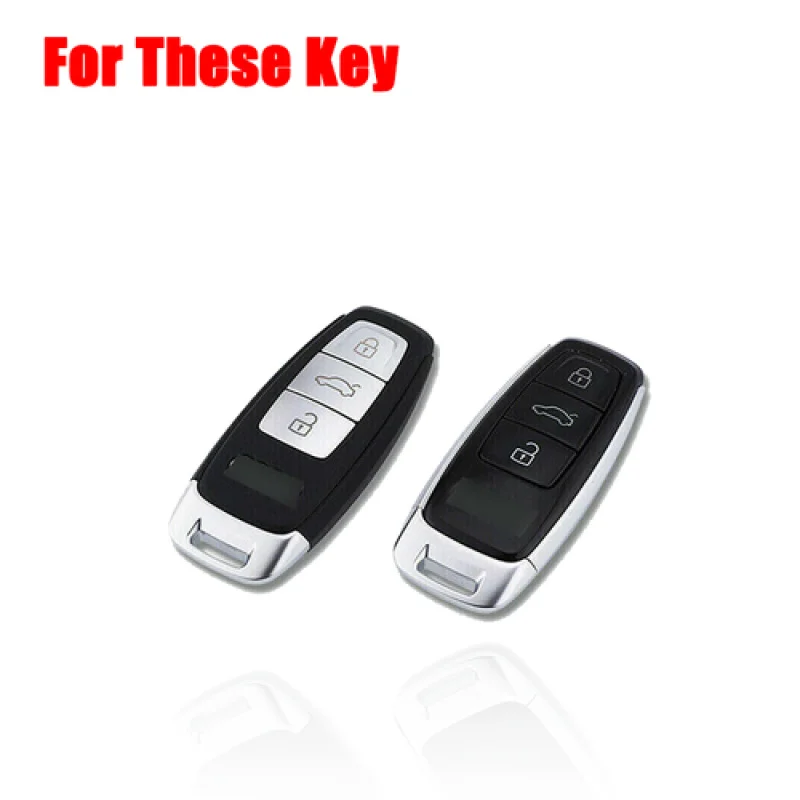 A + ألياف الكربون سيارة مفتاح فوب غطاء ل أودي A7 A8 A6L Q5 Q3 S8 A3 A4 A6 Quattro