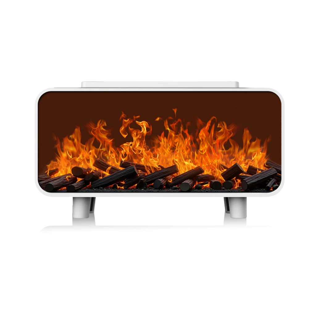 Realistic Fireplace Flame Essential Oil Diffuser with Humidifier Function and Color Changing LED Lights for Home Decor