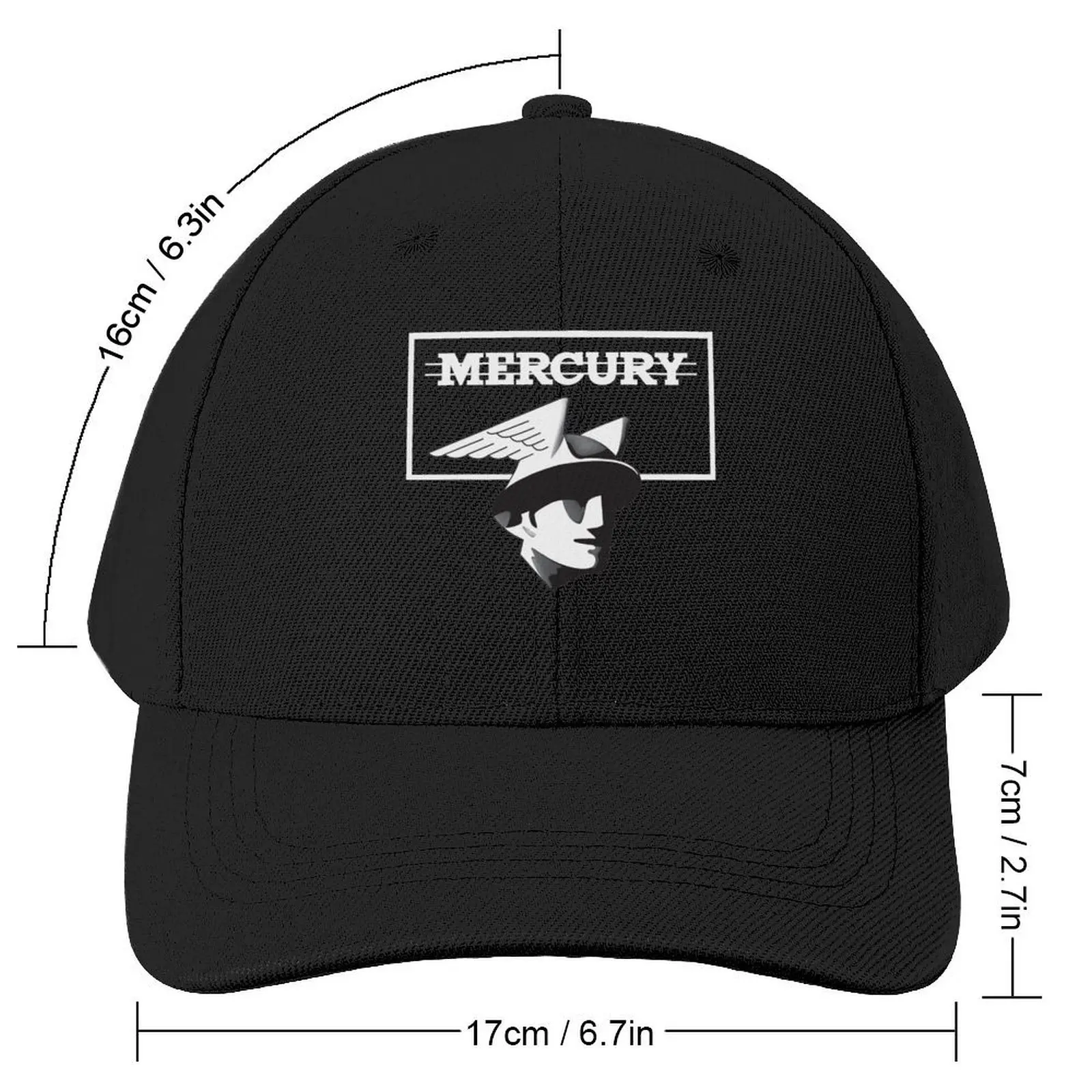 Flathead Ford V8 Mercury emblem - white print Baseball Cap dad hat Custom Cap Mens Caps Women's