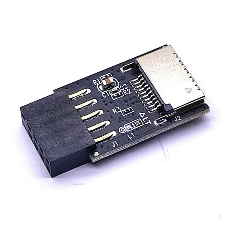 Carte mère USB2.0 9Pin à TYPE-C A-KEY Convertisseur de connecteur avant USB3.2 Adaptateur d'en-tête petTYPE-E