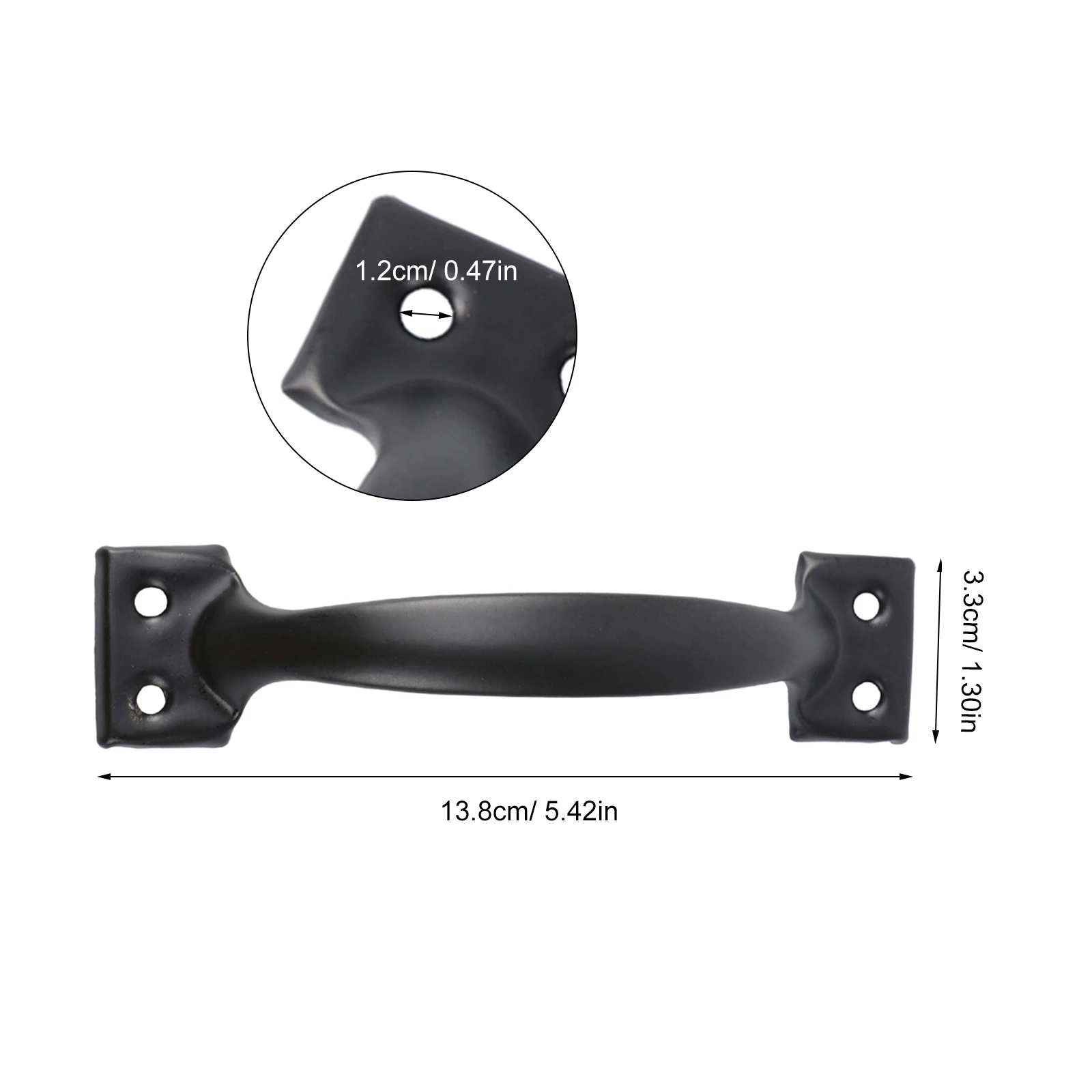 

8Pcs Black Door Handle Exquisite Detail Smooth Surface 6 Inch Modern Pull for Cabinet Drawer Closet Furniture Hardware