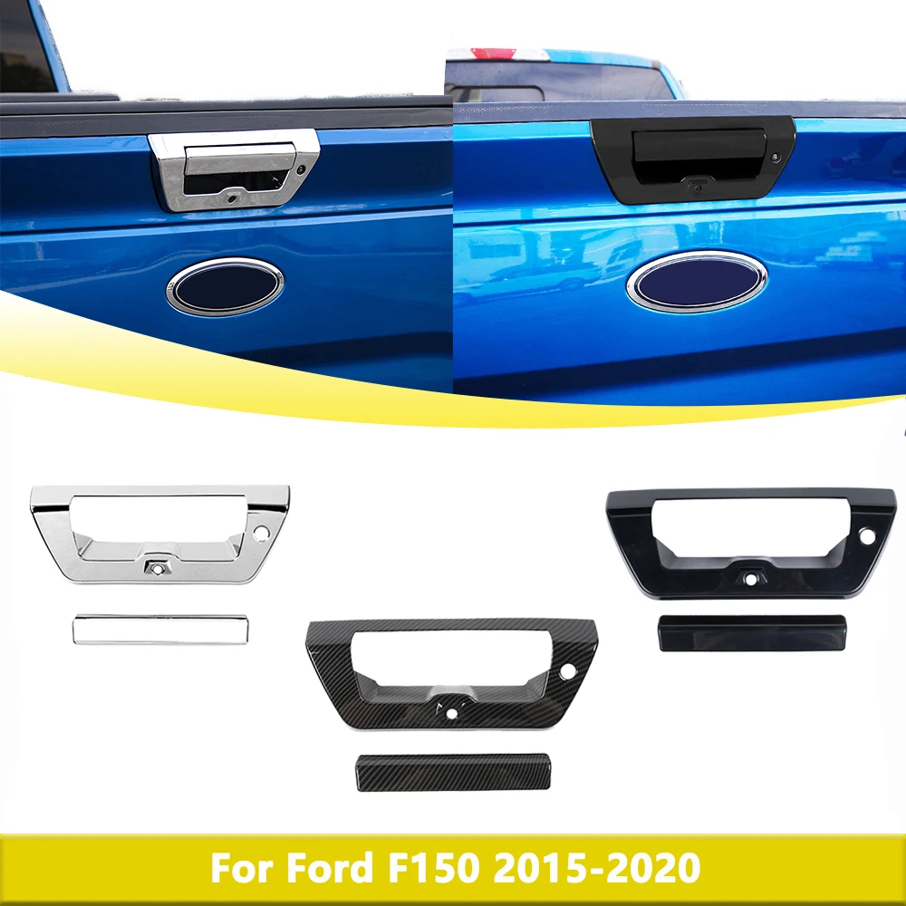 Car Door Grab Handle Decoration Cover Trim for Ford F150 2015-2019 2020 Tailgate Outer Door Handle Trim Car Exterior Accessory