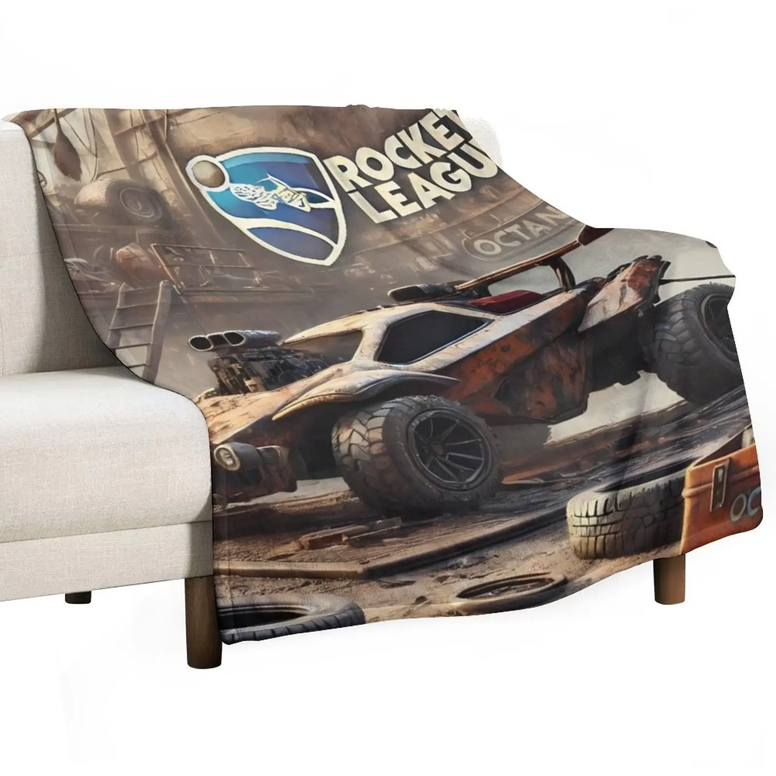 

Octane from Rocket League in a post apocalyptic wasteland Throw Blanket warm winter Hairys for sofa Blankets