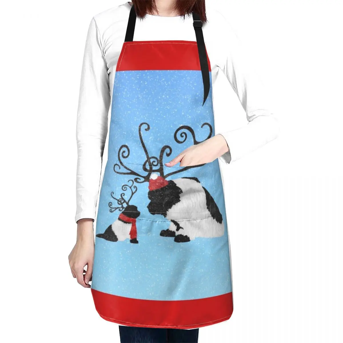 Landseer Newfoundland Reindeer Apron Kitchen Things manicurist Kitchen Special Accessories Apron