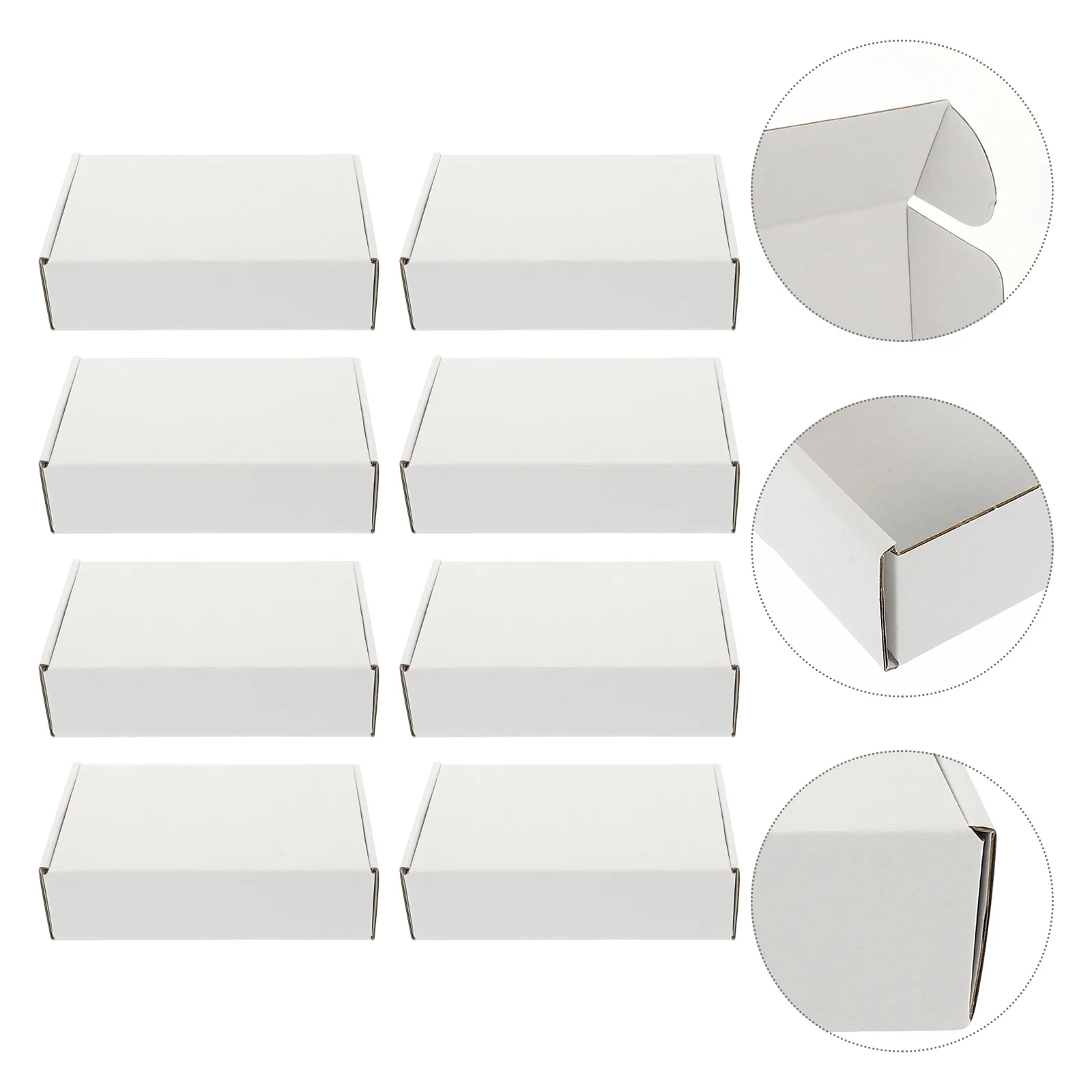 20 Pcs Express Packaging Boxes White Corrugated Mini Cardboard Mailing Shipping Reusable Storage Boxes