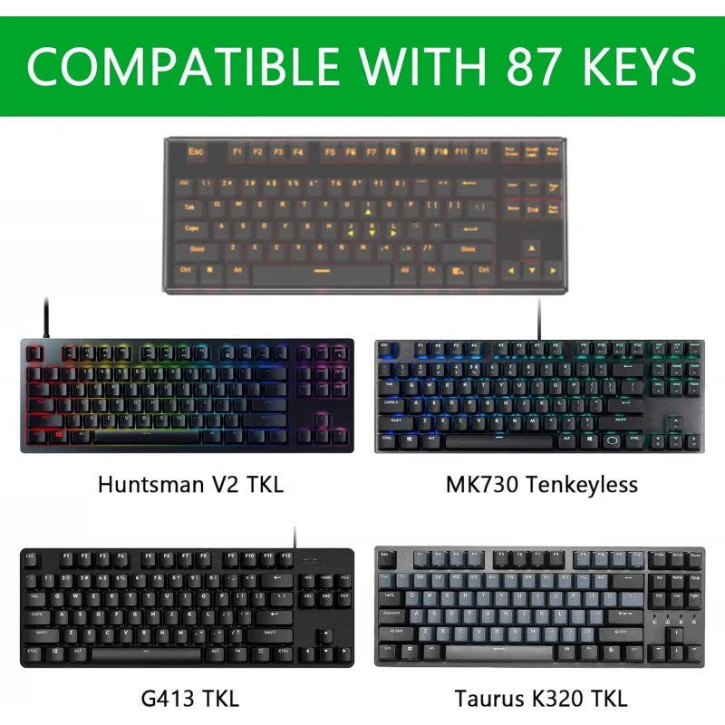 Geekria Frosted Acrylic TKL Keyboard Dust Cover for 80% 87 Key Gaming Keyboards Compatible with Logitech G715 G713 G Pro