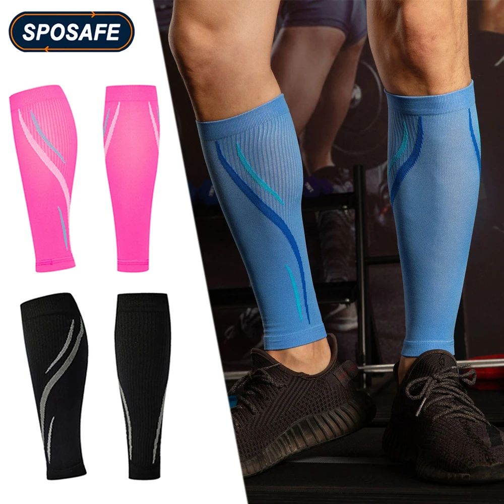 

1Pair Sports Leg Calf Compression Sleeves Running Basketball Football Calf Support Shin Guard Leg Warmers Cycling UV Protection