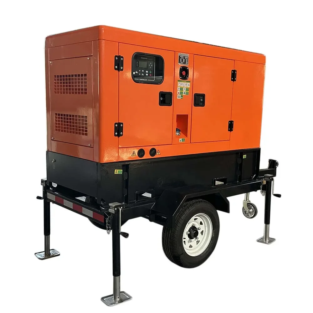 

25kva 30kva 40kva 50kva 60kva diesel generator 100kva 150kva 200kva 250 kva with tralier mobile silent diesel generator