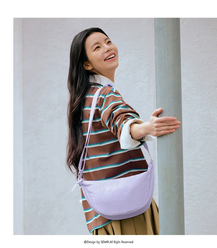 Semir Umhängetasche für Damen, 2025, neue Brusttasche, Macaron-Farbe, Knödeltasche, minimalistische Hüfttasche, Schultertasche – Detail 17