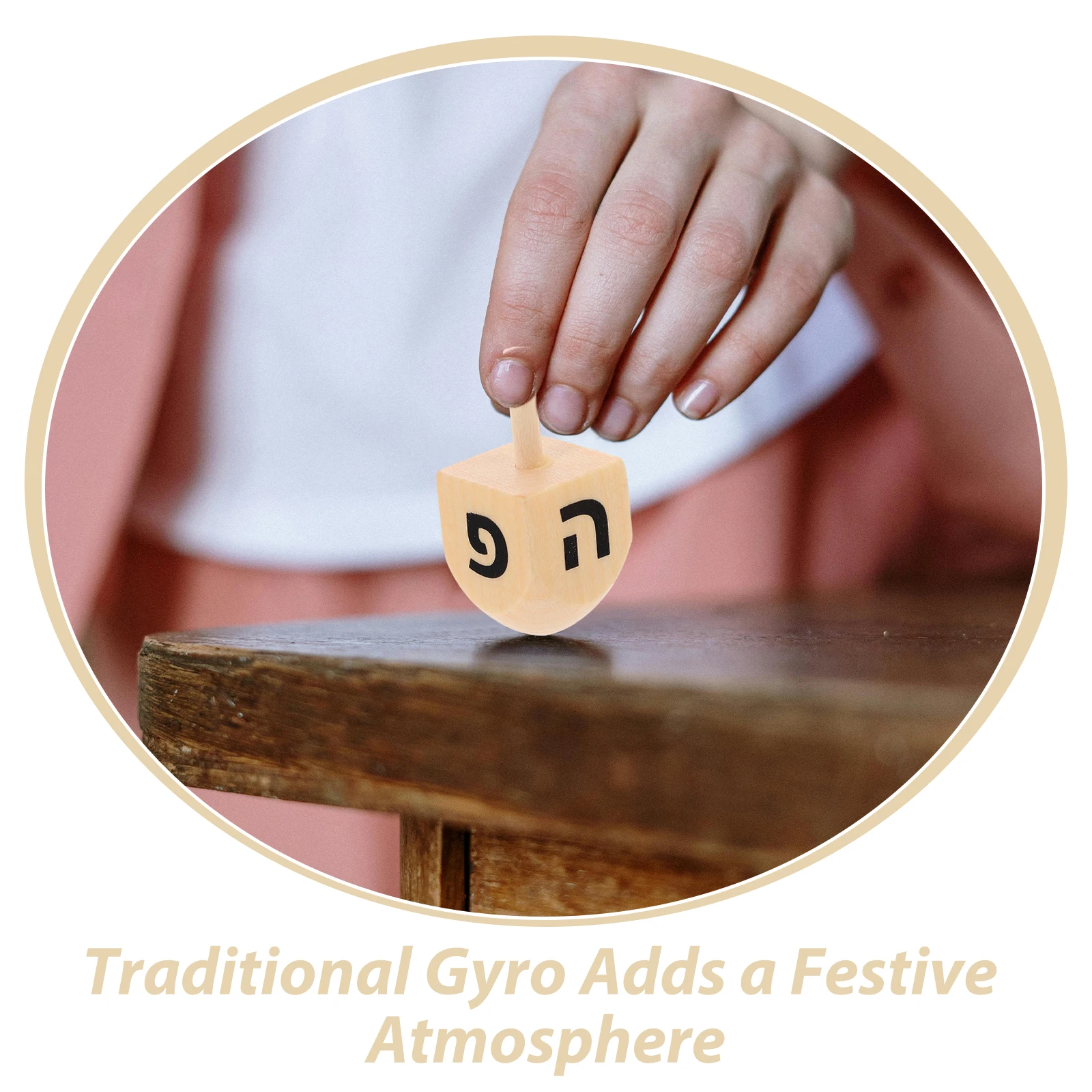 4 قطعة Dreidels الخشبية Hanukkah هدايا الحفلات غير مصبوغ لتقوم بها بنفسك الحرفية ديكور الغزل العلوي لعبة أطفال هدية Dreidels الخشبية ل Hanukkah