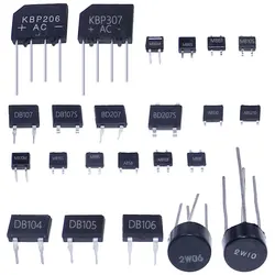 280Pcs 27 Styles Bridge Rectifier Kit DB106 KBP206 KBP307 MB6M MB10F MB6S DB107 DB207 ABS10 MB10M 2W10 MB8F DB104 ABS8 ABS210