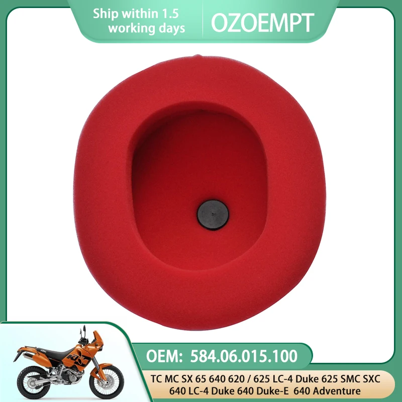 OZOEMPT  DUAL-LAYER FOAM Motorcycle Air Filter Apply to TC MC SX 65 640 620 / 625 LC-4 Du-ke 625 SMC SXC  OEM: 584.06.015.100