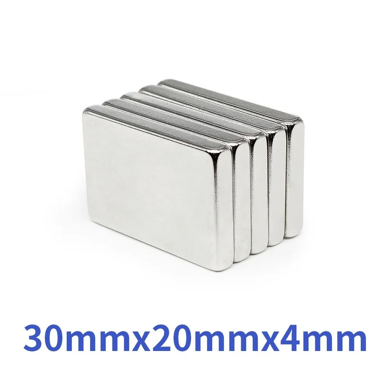 2/5/10/15/20/30 pz 30x20x4mm forte ricerca magnete foglio N35 blocco rettangolare magnete permanente al neodimio 30x20x4 30*20*4mm