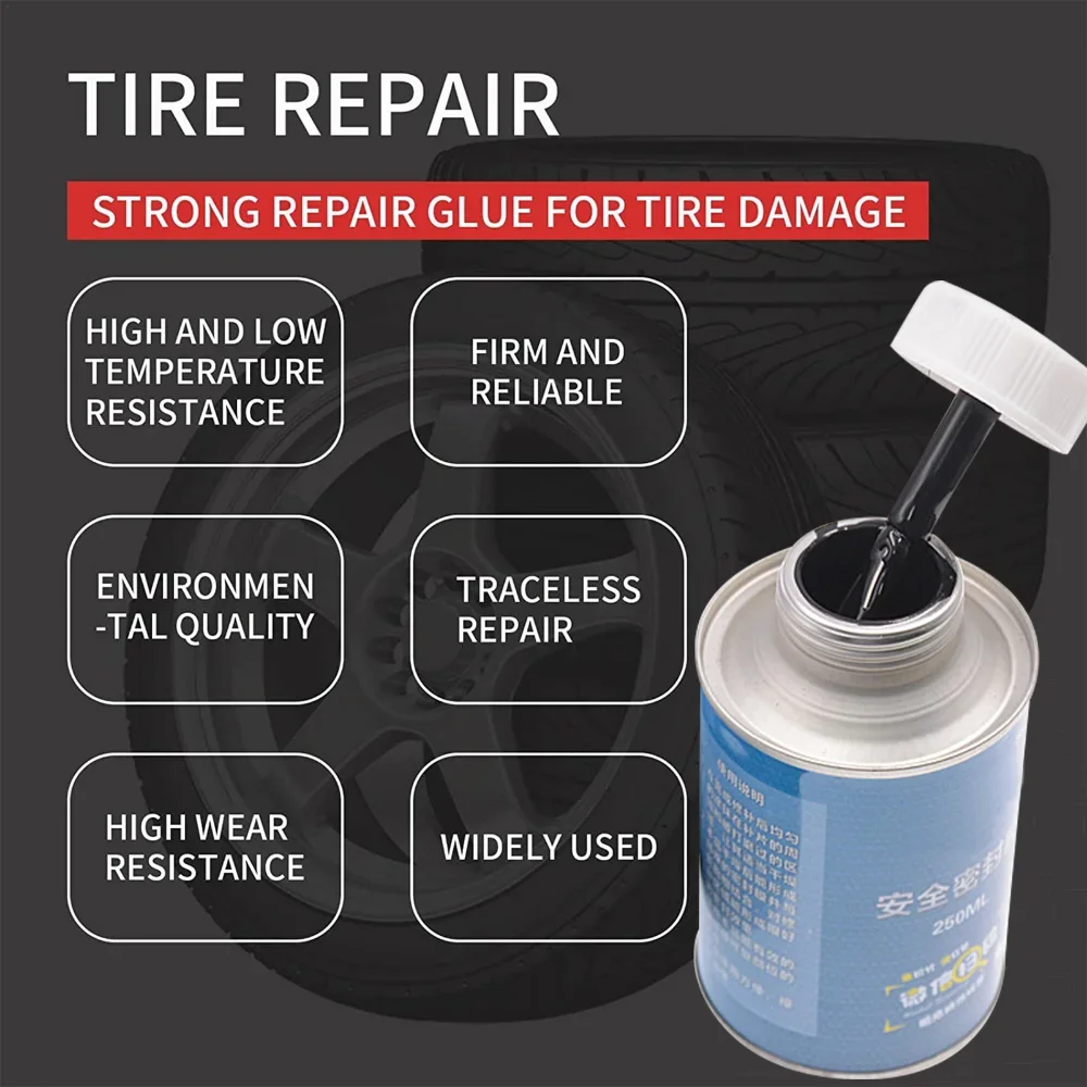 Tire & Tube Sealant Puncture Repair Sealant Excellent Prevent and Repair for Off-Highway Tires and Tubes Eco-Friendly 250ml