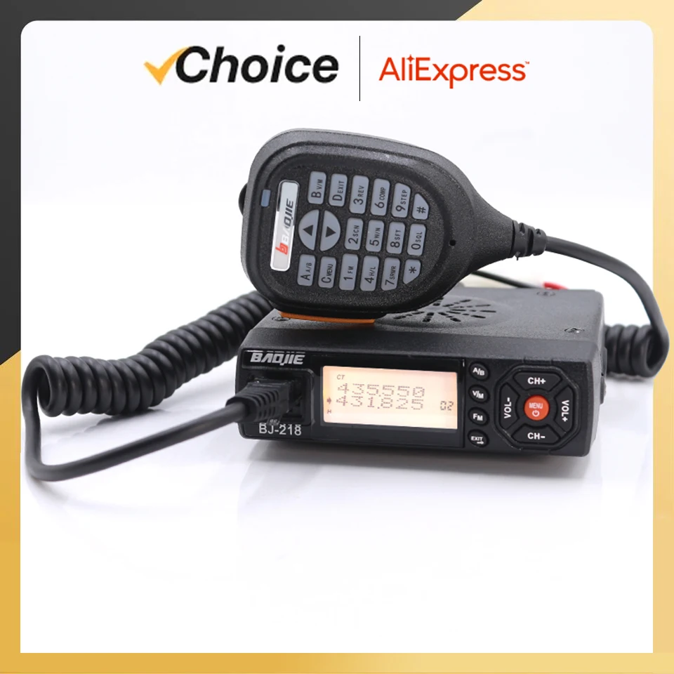 BJ-218 Baojie Auto Radio Professionele Mobiele Station Dual Band Vhf Uhf Mobiele Radio Max 25W Mini Auto Walkie Talkie Tweeweg Radio